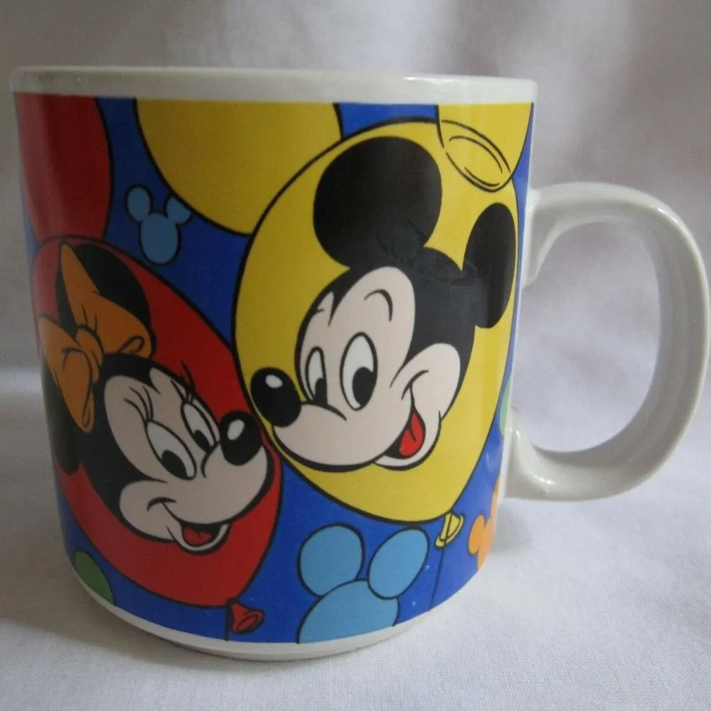 Vtg Disney Fab 5 Balloons Coffee Mug‎ Cup Goofy
